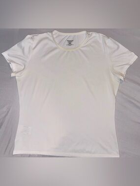 Patagonia Women Capilene Athletic Crew Neck Short Sleeve Tee White Size Medium